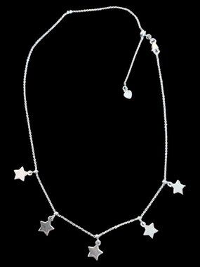 925 Sterling Rhodium Plated Adjustable Slider Celestial Star 15.5" Choker